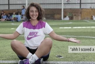 Nathalie Football Coach. Yes she is a girl! Yes she loves football! And yes she is from Tripoli!