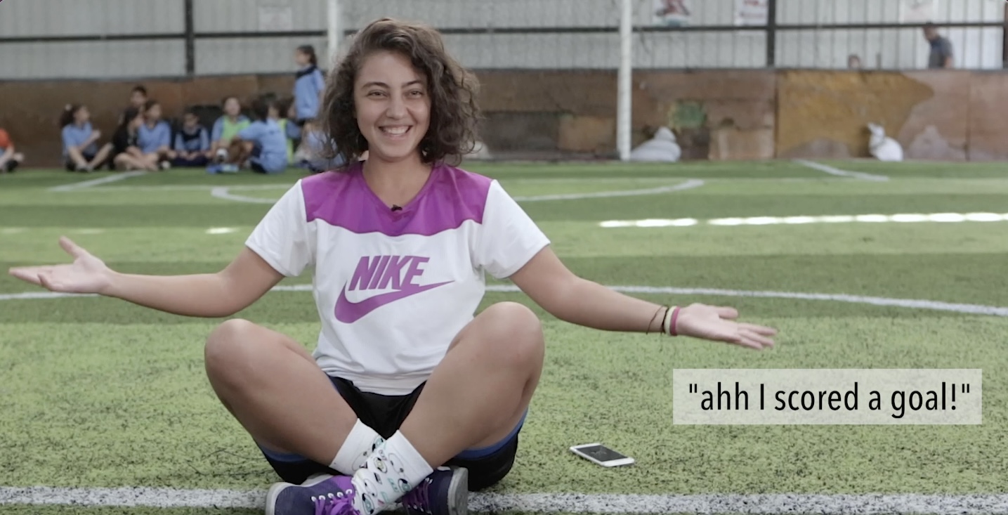 Nathalie Football Coach. Yes she is a girl! Yes she loves football! And yes she is from Tripoli!