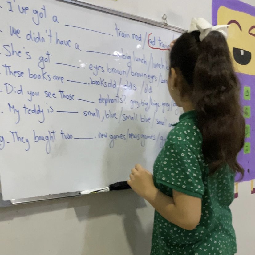 Home School English: Classes Teaches English at Home School using fun and interactive methods, Ghazwa makes progress with her students and ends-up finding a long-term job.