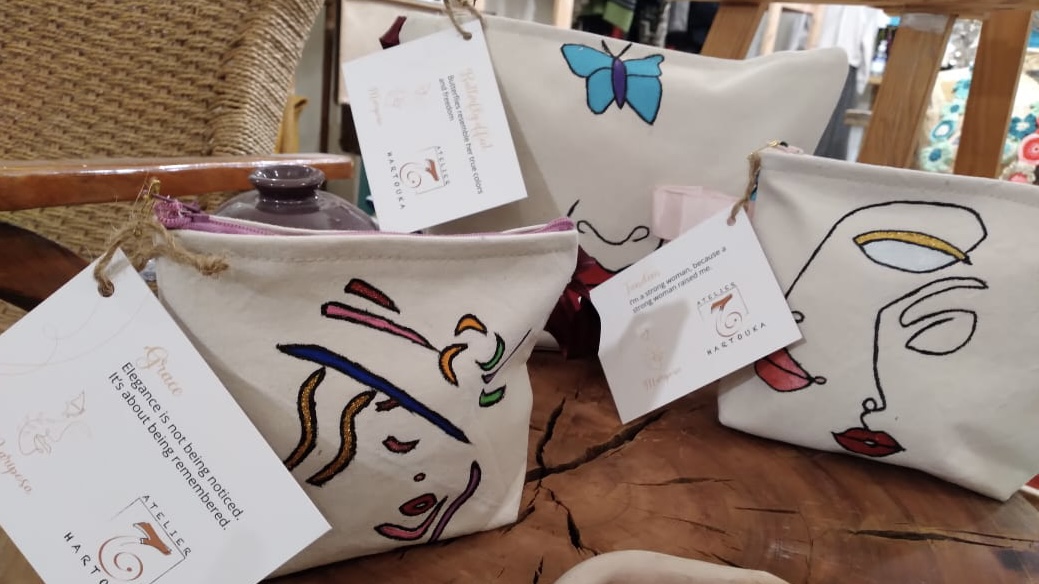 Mariposa. Nour realized her childhood dream launching her own brand featured on bags and pouches.